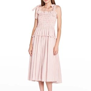 En Saison Ida Smocked Stripe dress
